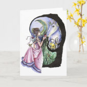 Carte Moonlit Meeting Greeting Card (Fleur jaune)