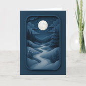 Carte Moonlit Path Through Snowy Pines Card (Devant)