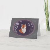 Carte Moonlit Woodland Fox 7x5 Greeting Card (Devant)