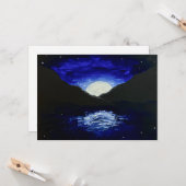 Carte Moonrise Greeting Card (Devant/Arrière en situation)