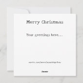 Carte Moose de Noël (Dos)