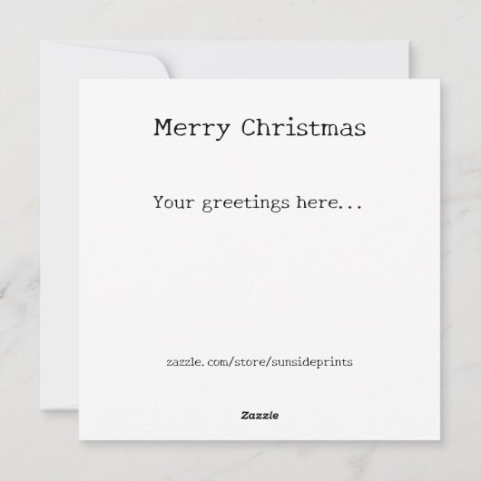 Carte Moose de Noël (Dos)