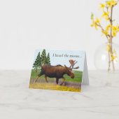 Carte Moose Nature Scenery Funny Birthday Card (Fleur jaune)