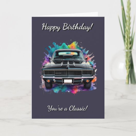 Carte Mopar Charger classique Muscle Voiture Anniversair (Devant)