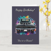 Carte Mopar Charger classique Muscle Voiture Anniversair (Fleur jaune)