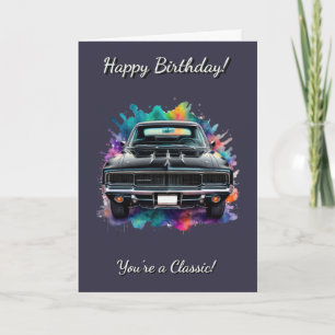 Carte Mopar Charger classique Muscle Voiture Anniversair