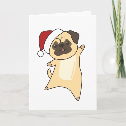 Carte Mops Christmas Snow (Devant)