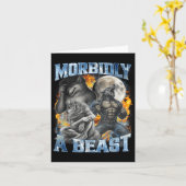 Carte Morbidly A Funny Cringe Alpha Werewolf Wolf Meme (Fleur jaune)