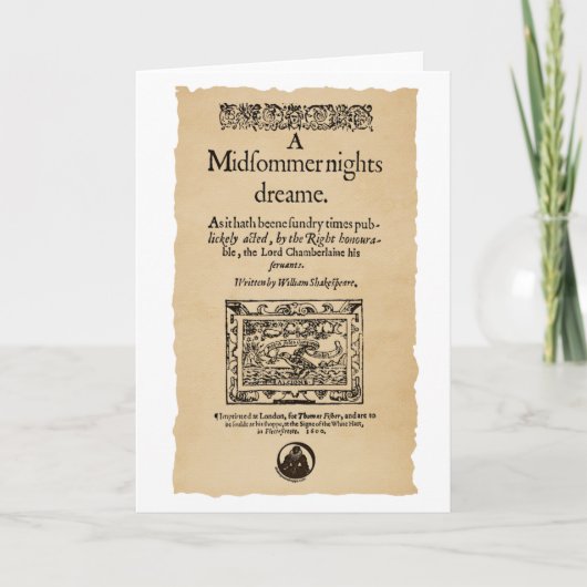 Carte Morceau avant à l'nuits d'été Quarto rêveur (Devant)