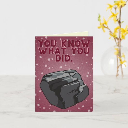 Carte Morceau De Charbon Vous Savez Ce Que Vous Avez Fai (Fleur jaune)