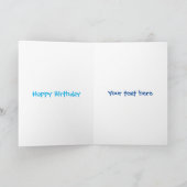 Carte Morceau de poisson rouge orange mignon sur dessin  (Intérieur)