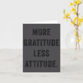 Carte More Gratitude Less Attitude Fun Insrational Motiv (Fleur jaune)