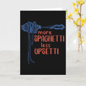 Carte More Spagetti Less Etti Funny Foodie Spaghetti (Fleur jaune)