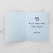 Carte Morkie Dog "The Scream" Funny 40 Birthday Card (Intérieur)