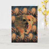 Carte Morkie Dog "The Scream" Funny 40 Birthday Card (Fleur jaune)