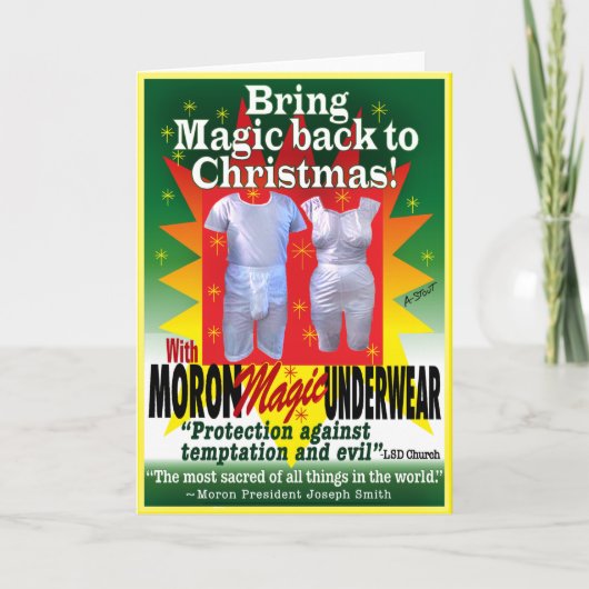 CARTE MORMON UNDERWEAR - (Devant)