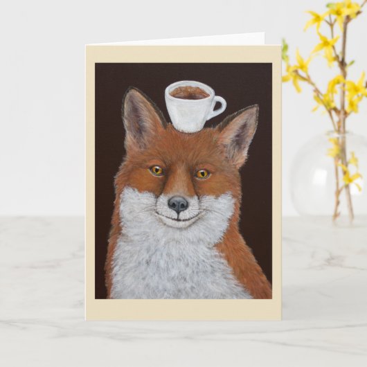 Carte Morning Fox (Fleur jaune)