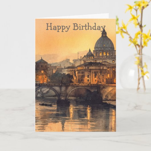 Carte Morning in Rome (Fleur jaune)