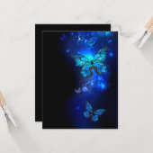 Carte Morpho Butterfly in the Dark Background (Devant/Arrière en situation)