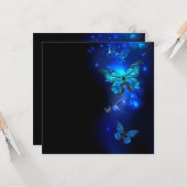 Carte Morpho Butterfly in the Dark Background (Devant/Arrière en situation)