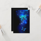 Carte Morpho Butterfly in the Dark Background (Devant/Arrière en situation)