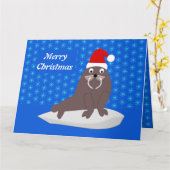 Carte Morse de Noël mignon et flocons de neige personnal (Fleur jaune)