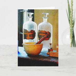 Carte Mortar and Pestle With Bottles