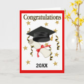 Carte Mortier & Diplôme 2018 (Fleur jaune)