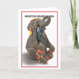Carte Morton Hears Jew Birthday Card