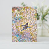 Carte mosaïque Merci "Colibri" (Debout devant)