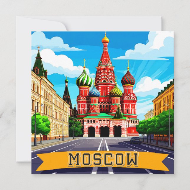 Carte 🧲 Moscou Russie Mémoire de Ville (Devant)