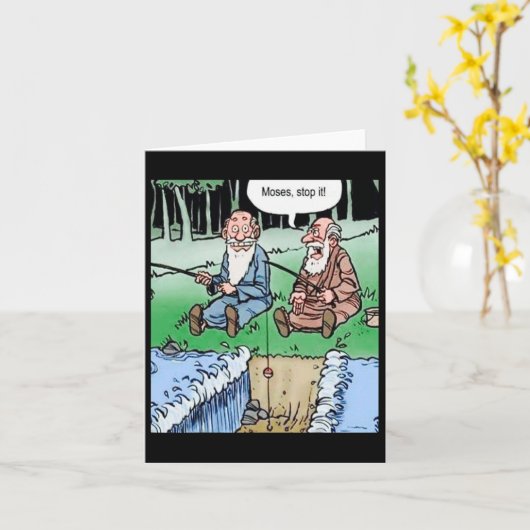 Carte Moses Pose Pêche (Fleur jaune)