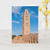 Carte Mosquée Koutoubia - Marrakech, Maroc (Fleur jaune)