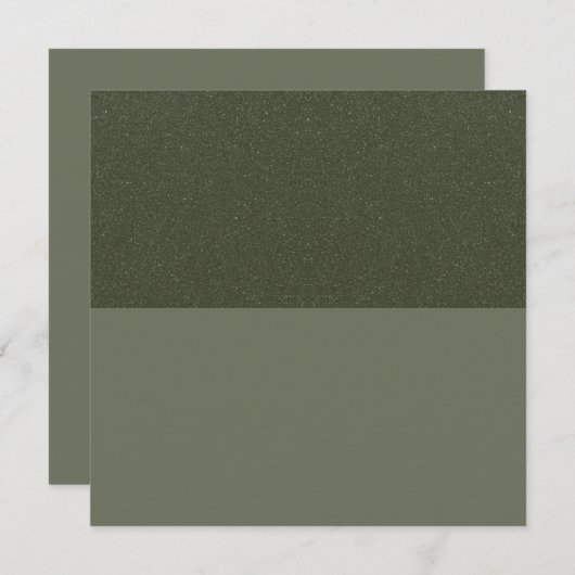Carte Moss Green Speckle Flat Note - Personnalisab (Devant / Derrière)
