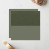 Carte Moss Green Speckle Flat Note - Personnalisab (Devant/Arrière en situation)