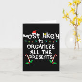 Carte Most Likely Organize Christmas Xmas Famil (Fleur jaune)
