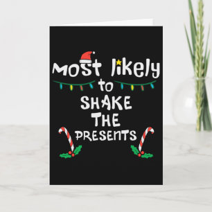 Carte Most Likely Shake présente Noël Xmas Famille M