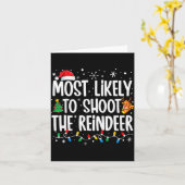 Carte Most Likely Shoot Reindeer Christmas Xmas Family M (Fleur jaune)