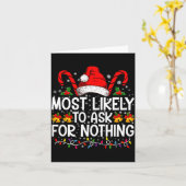 Carte Most Likely To Ask For Nothing Christmas Matching (Fleur jaune)