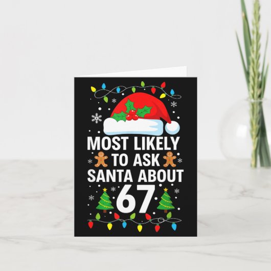 Carte Most Likely To Ask Santa About 67 Funny Christmas (Devant)