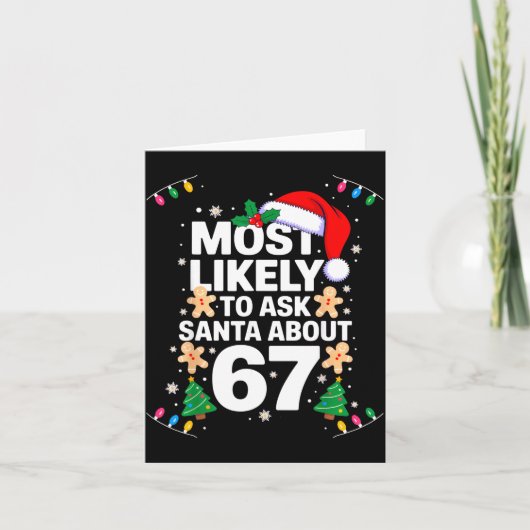 Carte Most Likely To Ask Santa About 67 Funny Christmas (Devant)