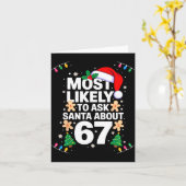 Carte Most Likely To Ask Santa About 67 Funny Christmas (Fleur jaune)