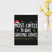 Carte Most Likely To Bake Christmas Cookies Christmas Fa (Fleur jaune)