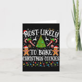 Carte Most Likely To Bake Christmas Cookies Family Match (Devant)