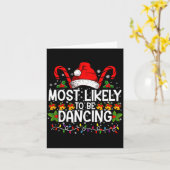 Carte Most Likely To Be Dancing Matching Family (Fleur jaune)