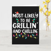 Carte Most Likely To Be Grilling And Chilling Christmas (Fleur jaune)