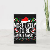 Carte Most Likely To Be Santa Funny Matching Family Chri (Devant)