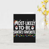 Carte Most Likely To Be Santa's Favorite Family Matching (Fleur jaune)
