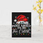 Carte Most Likely To Be The Cutest Matching Family Chris (Fleur jaune)