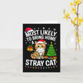 Carte Most Likely To Bring Home A Stray Cat Matching Chr (Fleur jaune)
